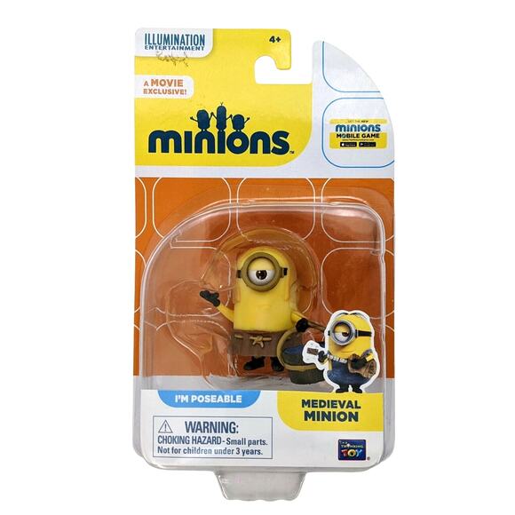 Minions Medieval Minion Poseable Action Figure New Thinkway 2020 Despicable Me - Picture 1 of 3